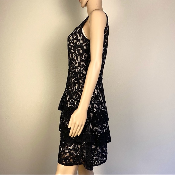 NEW MICHAEL MICHAEL KORS DARK NAVY LACE TIERED MINI DRESS - Picture 5 of 8